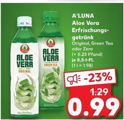 Kaufland A'luna aloe vera erfrischungsgetränk original Angebot