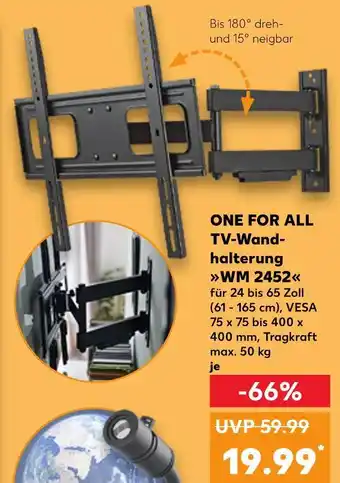 Kaufland One for all tv-wandhalterung wm 2452 Angebot