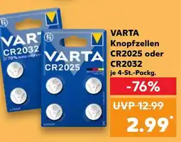 Kaufland Varta knopfzellen cr2025 Angebot