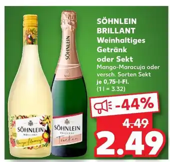 Kaufland Söhnlein brillant weinhaltiges getränk mango-maracuja Angebot