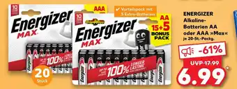 Kaufland Energizer alkaline-batterien aa max Angebot