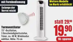 B1 Discount Baumarkt Turmventilator Angebot