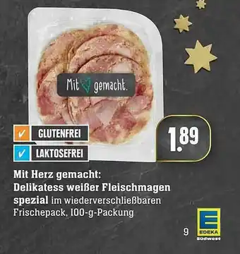 Edeka Mit Herz Gemacht: Delikatess Weißer Fleischmagen Spezial Angebot