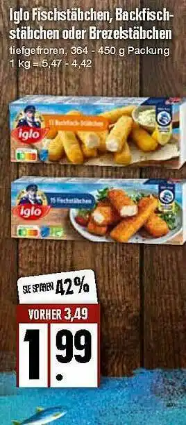 Edeka Iglo Fischstäbchen, Backfischstäbchen Oder Brezelstäbchen Angebot