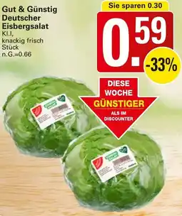 WEZ Gut & Günstig Deutscher Eisbergsalat Angebot