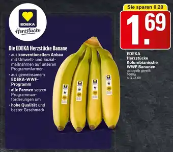 WEZ EDEKA Herzstücke Kolumbianische WWF Bananen Angebot