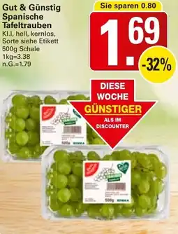 WEZ Gut & Günstig Spanische Tafeltrauben Angebot