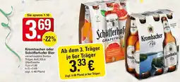 WEZ Krombacher oder Schöfferhofer Bier Angebot