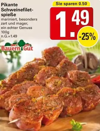 WEZ Pikante Schweinefiletspieße Angebot