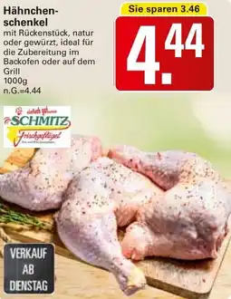 WEZ Hähnchenschenkel Angebot
