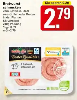 WEZ Bratwurstschnecken Angebot
