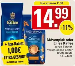 WEZ Mövenpick oder Eilles Kaffee Angebot