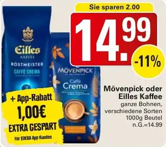 WEZ Mövenpick oder Eilles Kaffee Angebot