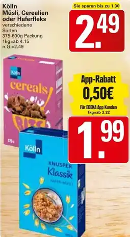 WEZ Kölln Müsli, Cerealien oder Haferfleks Angebot