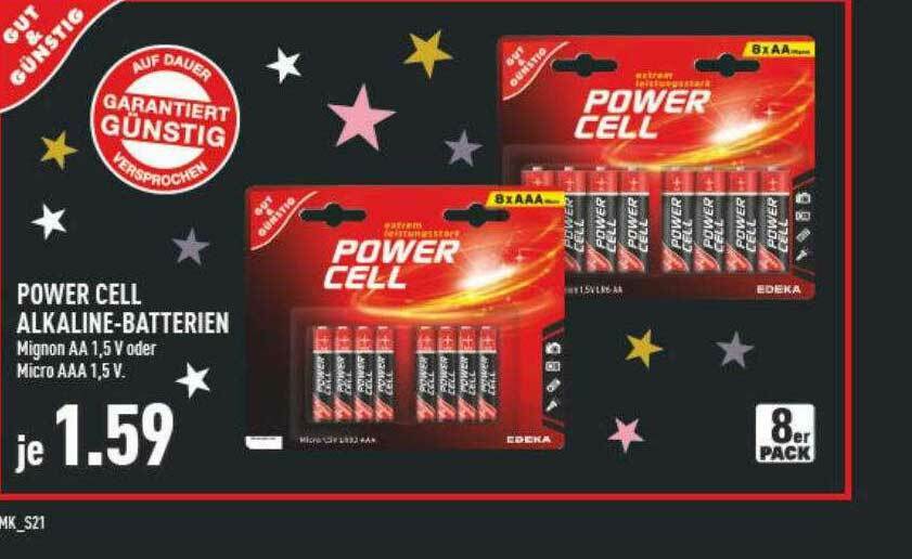 Gut & Gunstig Power Cell Alkalinebatterien Angebot bei Edeka