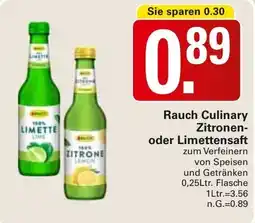 WEZ Rauch Culinary Zitronen- oder Limettensaft Angebot