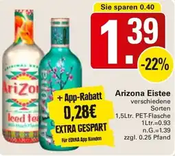 WEZ Arizona Eistee Angebot