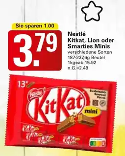 WEZ Nestlé Kitkat, Lion oder Smarties Minis Angebot