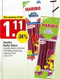 WEZ Haribo Balla Stixx Angebot