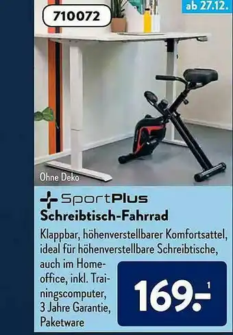 Aldi Süd Sportplus Schreibtisch-fahrrad Angebot