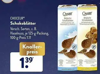 Aldi Süd Choceur Schokoblätter Angebot