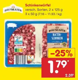 Netto Marken-Discount Hofmaier schinkenwürfel Angebot