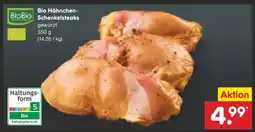 Netto Marken-Discount Biobio bio hähnchen-schenkelsteaks Angebot