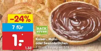 Netto Marken-Discount Kaiser-, mohn- oder sesambrötchen Angebot