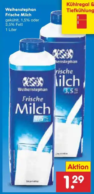 Netto Marken-Discount Weihenstephan frische milch Angebot