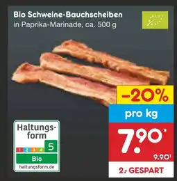 Netto Marken-Discount Bio schweine-bauchscheiben Angebot