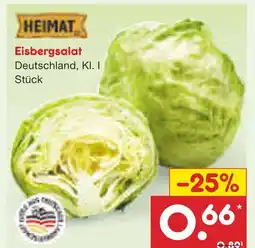 Netto Marken-Discount Heimat eisbergsalat Angebot