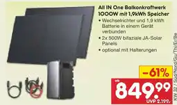 Netto Marken-Discount All in one balkonkraftwerk 1000w mit 1,9kwh speicher Angebot