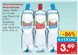 Netto Marken-Discount Vitrex natürliches mineralwasser Angebot