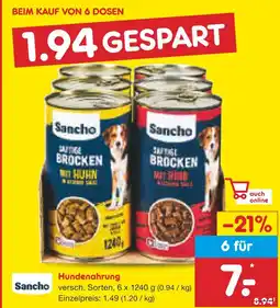 Netto Marken-Discount Sancho hundenahrung Angebot
