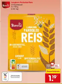 Netto Marken-Discount Bonrisi langkorn parboiled reis Angebot