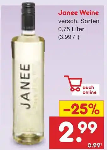 Netto Marken-Discount Janee weine Angebot