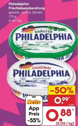 Netto Marken-Discount Philadelphia frischkäsezubereitung Angebot