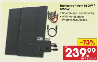 Netto Marken-Discount Balkonkraftwerk 880w / 800w Angebot