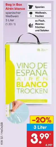 Netto Marken-Discount Bag in box airén blanco Angebot