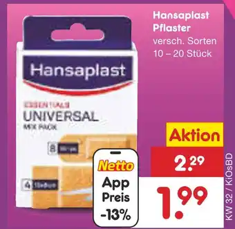 Netto Marken-Discount Hansaplast pflaster Angebot