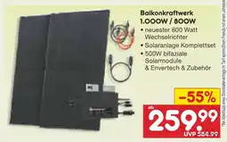 Netto Marken-Discount Balkonkraftwerk 1.000w / 800w Angebot