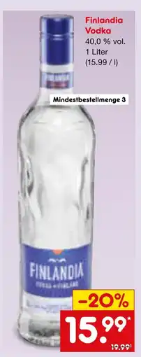 Netto Marken-Discount Finlandia vodka Angebot