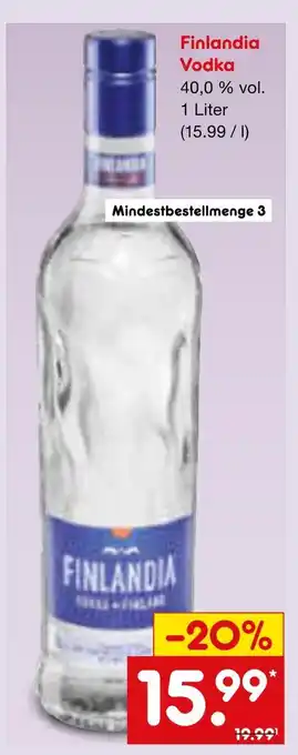 Netto Marken-Discount Finlandia vodka Angebot