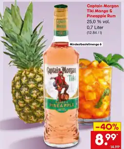 Netto Marken-Discount Captain morgan tiki mango & pineapple rum Angebot