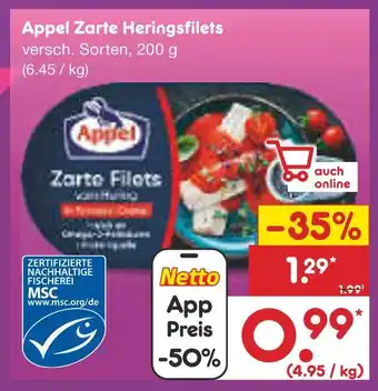 Netto Marken-Discount Appel zarte heringsfilets Angebot