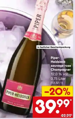 Netto Marken-Discount Piper-heidsieck sauvage rose champagner Angebot