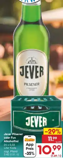 Netto Marken-Discount Jever pilsener oder fun alkoholfrei Angebot