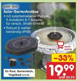Netto Marken-Discount Garvida solar-gartenfontäne Angebot