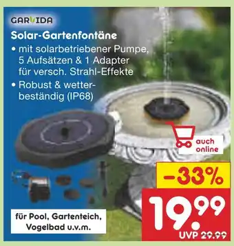 Netto Marken-Discount Garvida solar-gartenfontäne Angebot