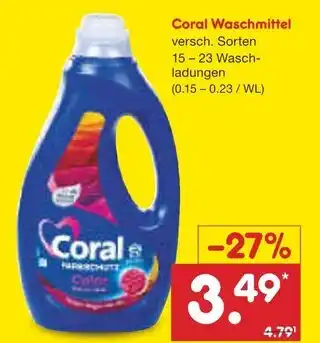 Netto Marken-Discount Coral waschmittel Angebot